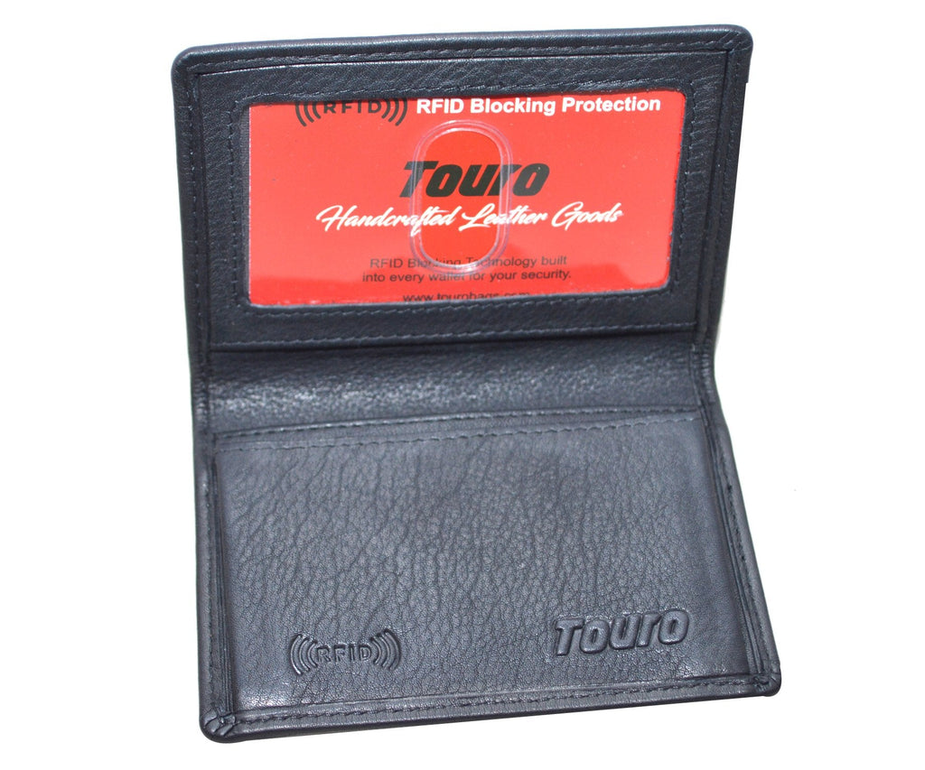 Touro Signature Leather Wallets Pebble Grain Gusset Card