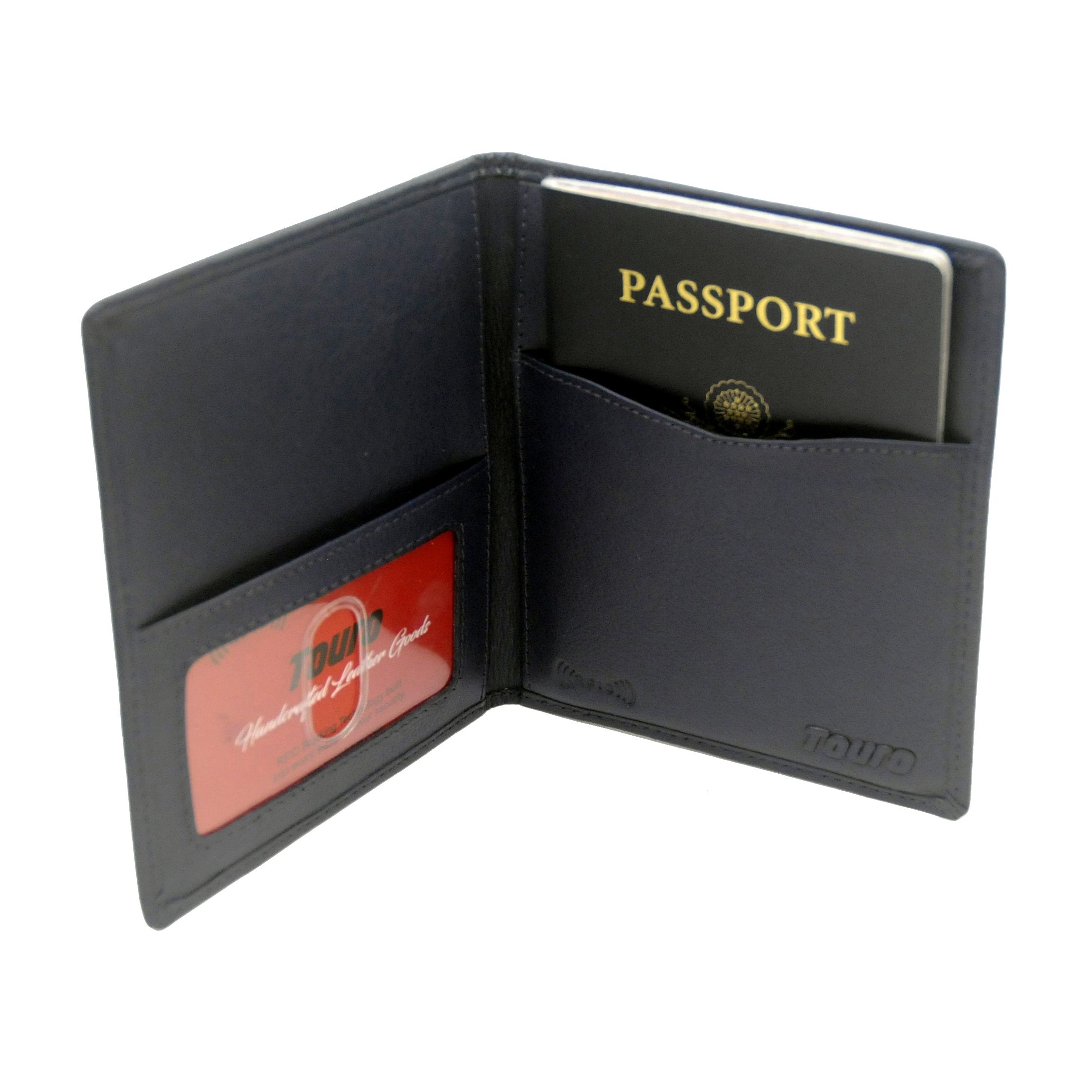 Touro Signature Leather Wallets Pebble Grain Passport Case